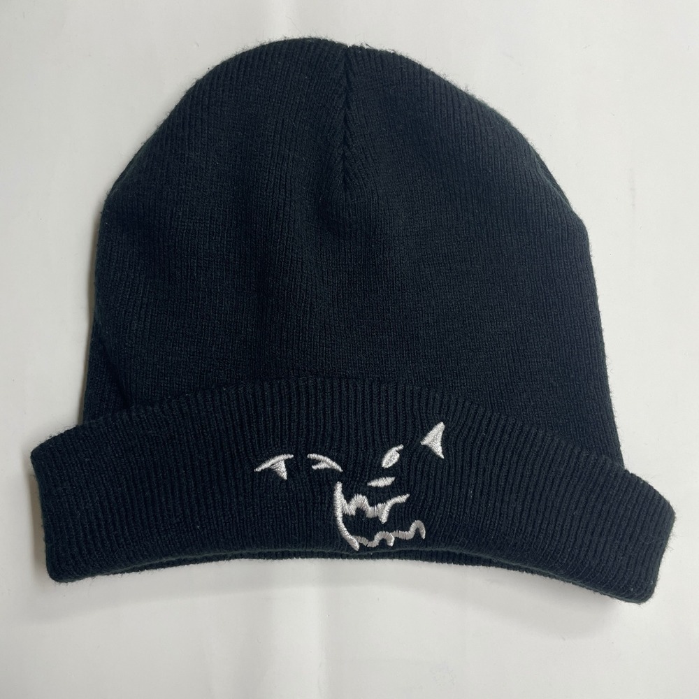 Rare Russ Black Knit Beanie Theres Really A Wolf Merch Emo Rap Hat Tan's Club OS